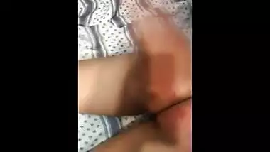 Indian dildo and boyfriend’s dick fucking simultaneously