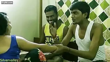 Indian Hot xxx Bhabhi fucking with two brother in law