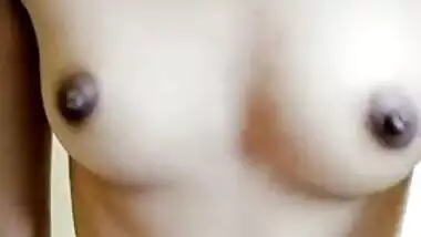 Beautiful teen hairy pussy show selfie video