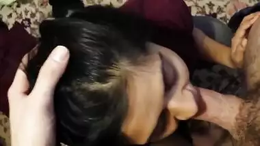 Submissive Indian Teen worships White Cock